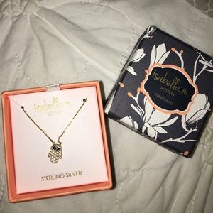 💎Diamond studded evil eye necklace