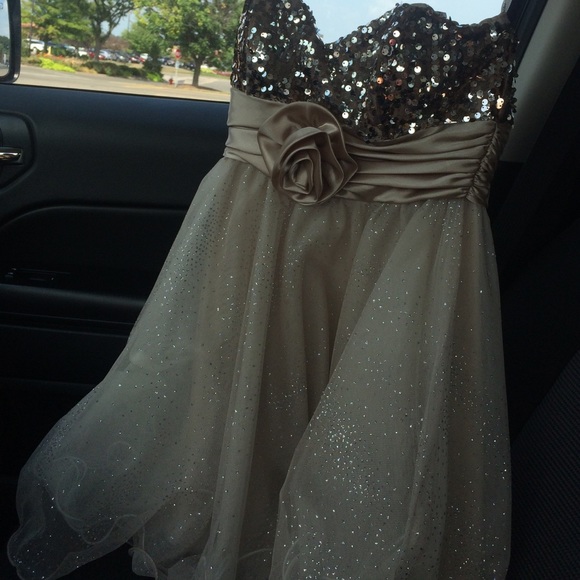 Gold homecoming/ formal dress