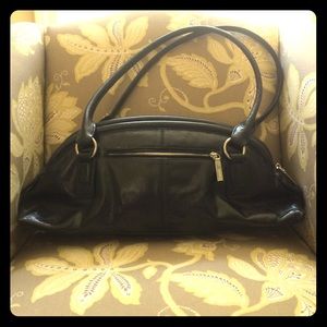Hobo International black Glazed Leather Laura tote