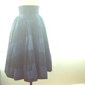 High waist cotton skirt! Blue/black plaid.