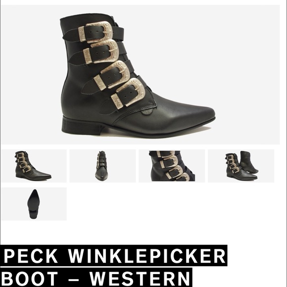 🎉SOLD Black leather Underground🇬🇧 winklepickers - Picture 2 of 4