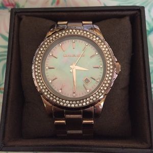 Michael Kors Runway Grey Mother of Pearl Rose Gold