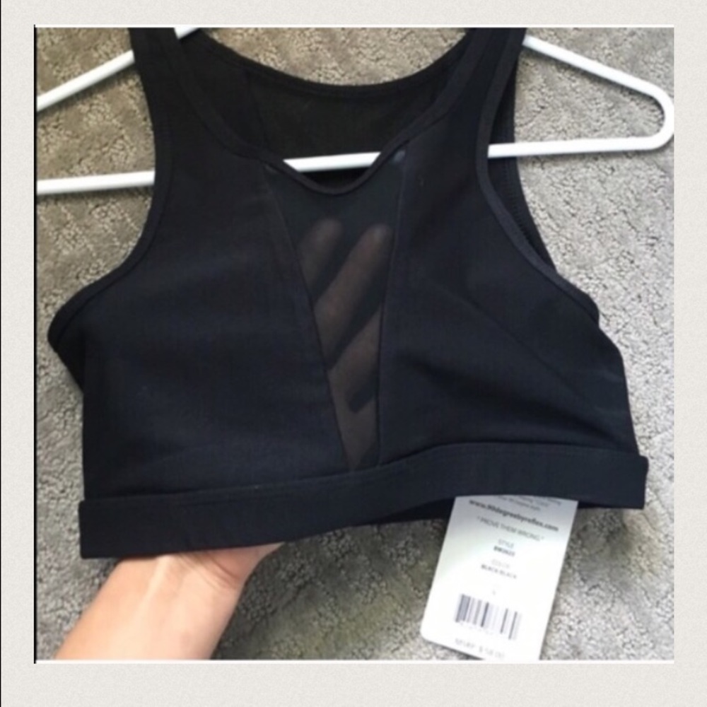 Sale❤️🎉Black mesh workout bra top - Picture 3 of 4
