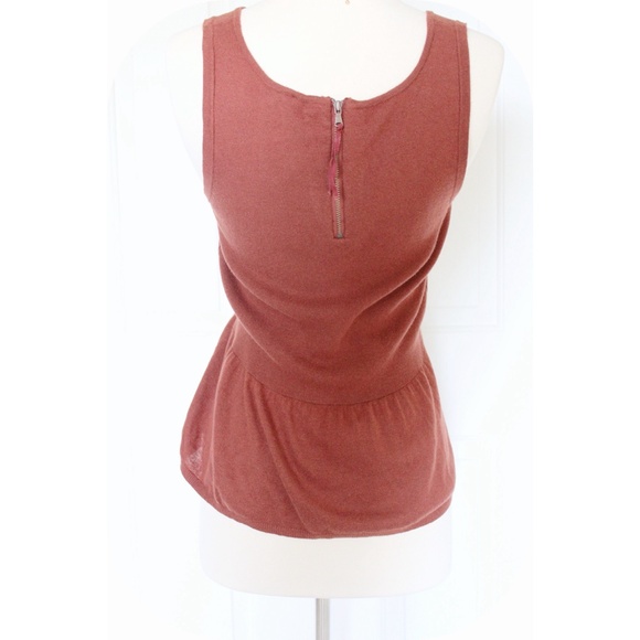 Rust Soft Peplum Top - Picture 2 of 3