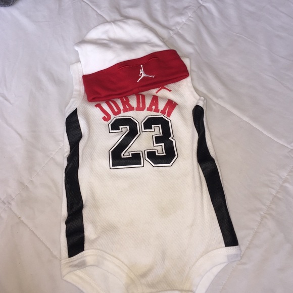 Jordan baby onsie and beanie