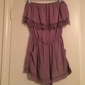 Lavender Strapless Romper