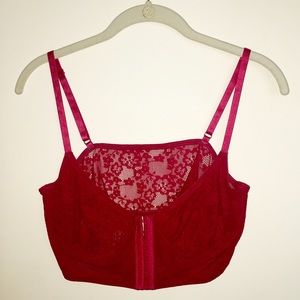 Free People Lace Longline Bra