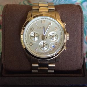 Michael Kors Chronograph Gold Tone Watch