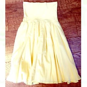 Light Yellow Strapless dress