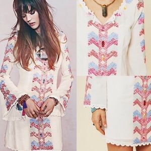 Free People Misty Meadow Embroidered Dress