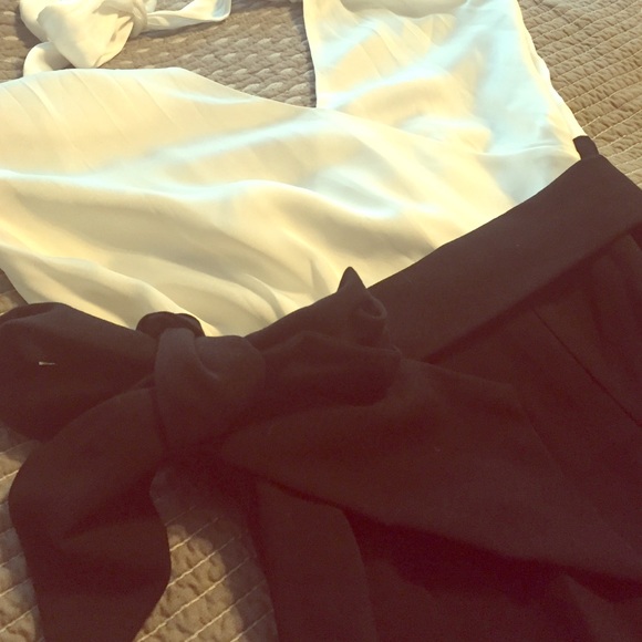 H&M black and white jump suit