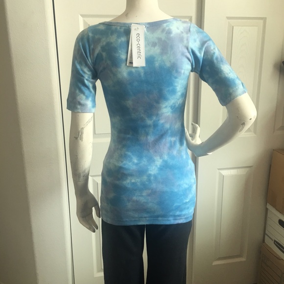 Eco-centric SS Ballet Neck Tee 100% cotton 1x1 Rib - Picture 3 of 4