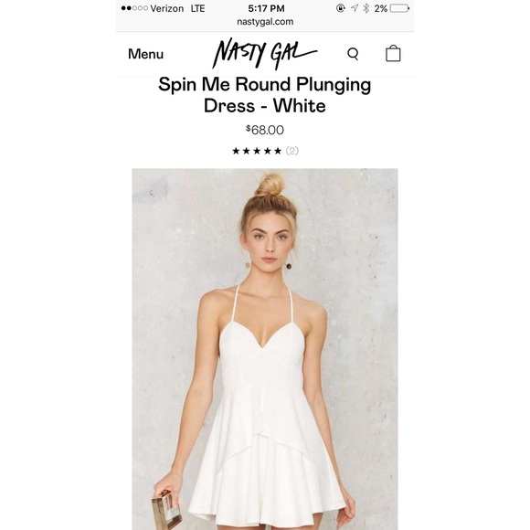 Nasty gal spin me round plunging dress S
