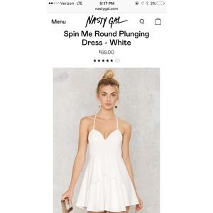 Nasty gal spin me round plunging dress S