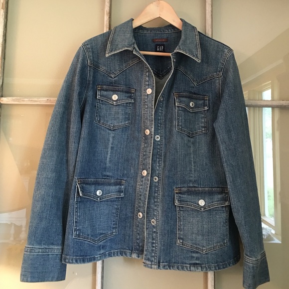 GAP denim jean jacket size L large