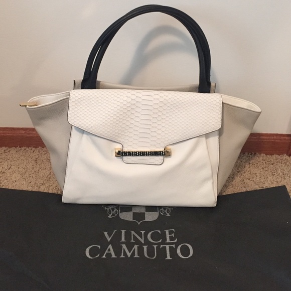 Vince Camuto Color Block Leather Satchel