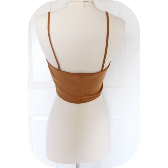 Faux-Suede Crop Top - Picture 2 of 4