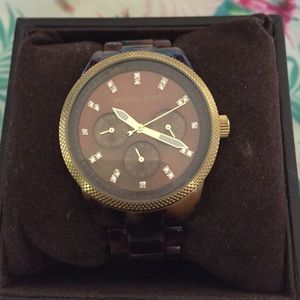 Michael Kors Tortoise Shell Chronograph Watch