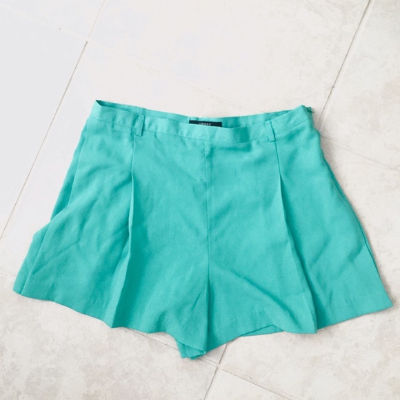 High Rise Pleated Chiffon Shorts