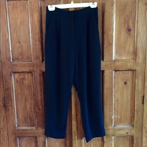 Lily White High Waisted Black Pleated Pants