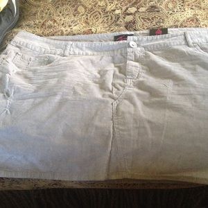 Torrid Grey corduroy skirt
