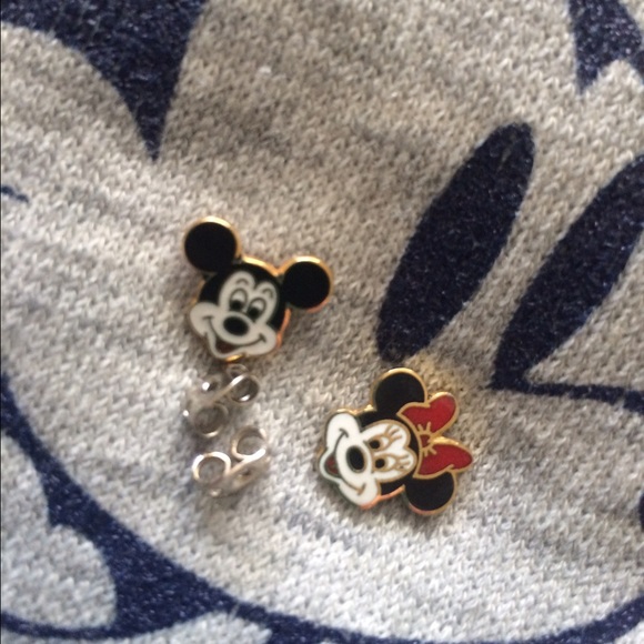 Vintage Mickey and Minnie Mouse earrings