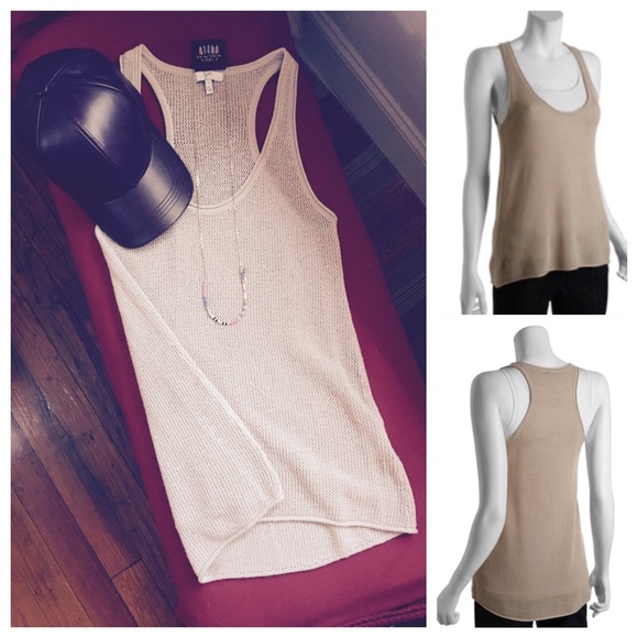 Joie Knit Blend 'Billy' Racerback Tank in Mushroom