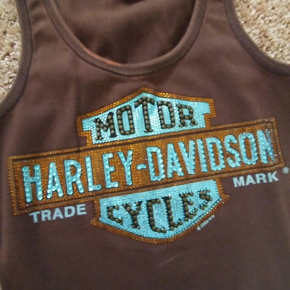 🏁 Motorcycles Rhinestones Tank - Picture 2 of 2