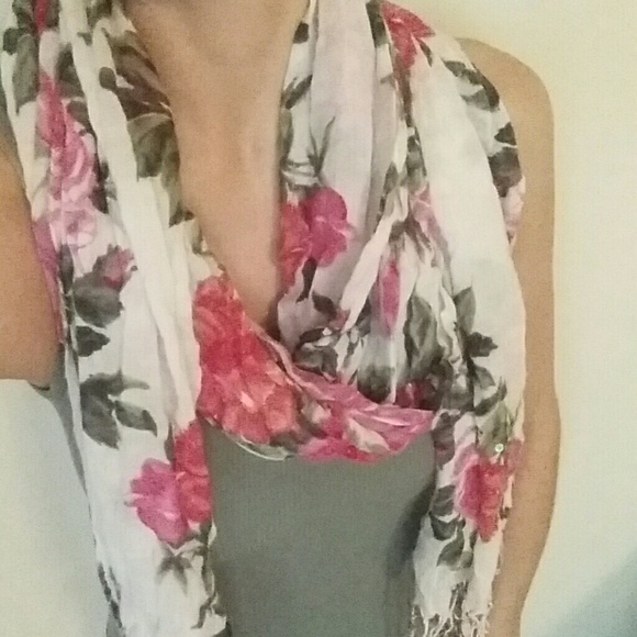 Rose floral scarf