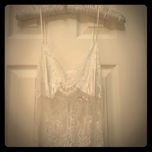 Victoria Secret Satin Ivory Long Chemise
