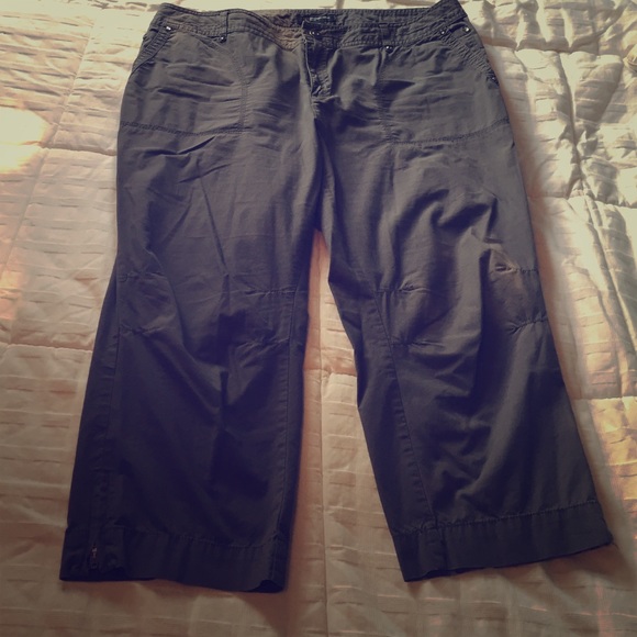 Inc capris with jewel embellishments