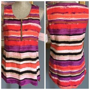 Ellen Tracy Zipper Front Top