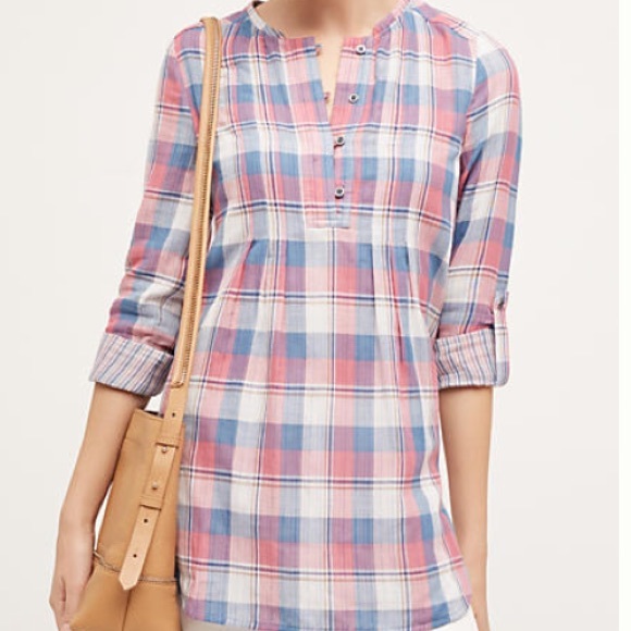 Plaid Gauze Tunic