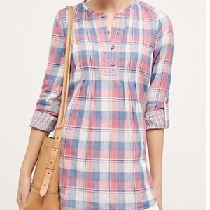 Plaid Gauze Tunic