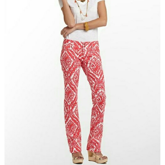 Lilly pulitzer coral reef worth skinny jeans pant