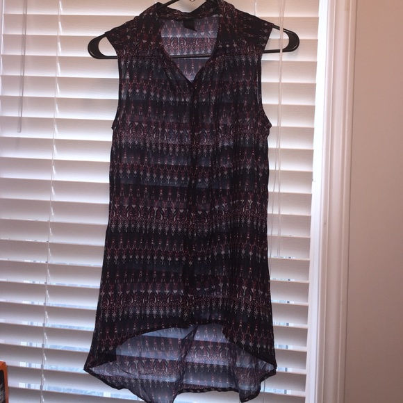 Sheer sleeveless blouse