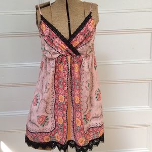 Urban Outfitter's Salmon colored Floral dress XS