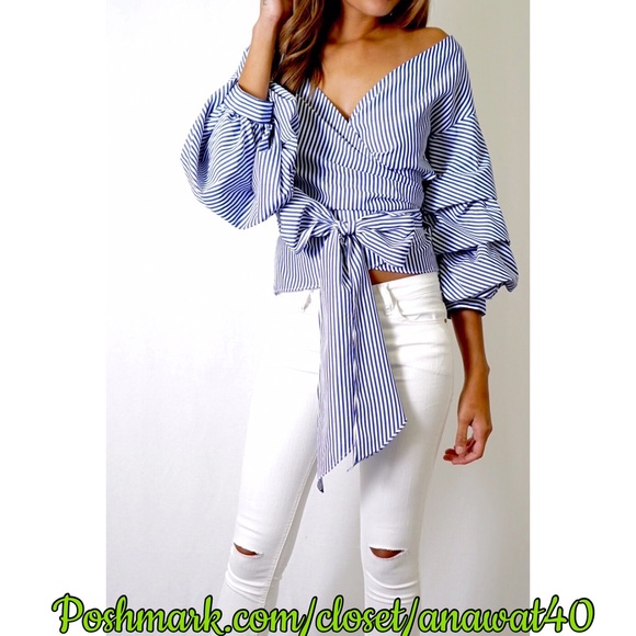 HP  X 2 Trina Off Shoulder Wrap Top - Picture 3 of 4