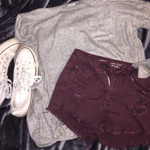 American eagle highrise festival shorts