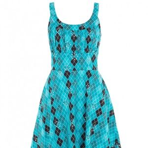 Voodoo Vixen Argyle Flare Dress