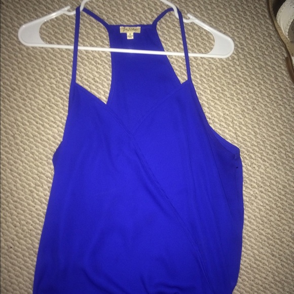 Royal blue surplice top