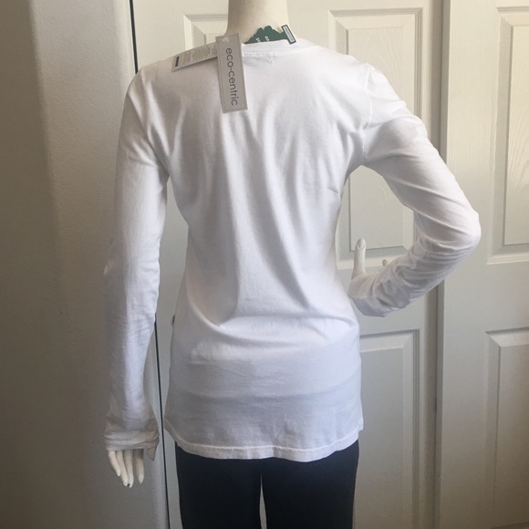 Eco-centric Crew Neck 100% Organic Long Sleeve Tee - Picture 3 of 4