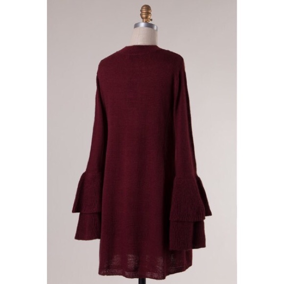 ▪️CLEARANCE *LAST1* Bell Sleeve Sweater Dress - Picture 2 of 3