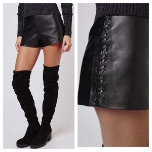 Topshop Shorts - Final $✨NWT Topshop Faux Leather Whipstitch Short Topshop Shorts - Final $✨NWT Topshop Faux Leather Whipstitch Short