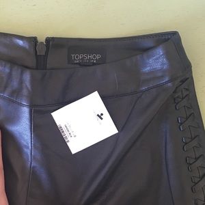 Topshop Shorts - Final $✨NWT Topshop Faux Leather Whipstitch Short Topshop Shorts - Final $✨NWT Topshop Faux Leather Whipstitch Short