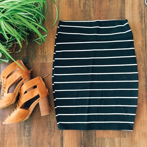 Striped Bodycon Skirt