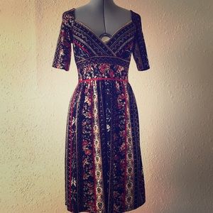 Muse printed velvet dress