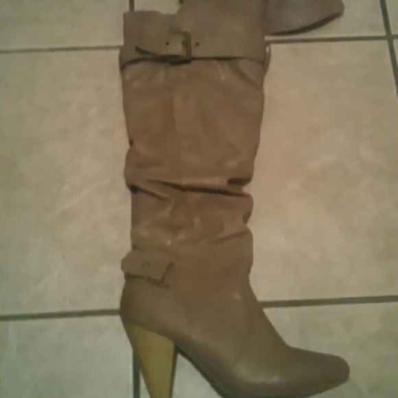 Knee high tan boots