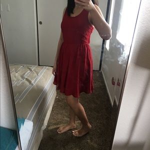 Red Sexy Skater Dress
