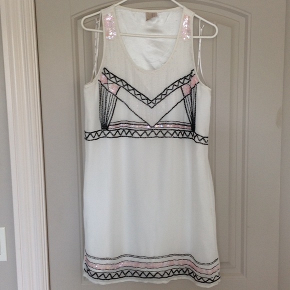 Beaded White Dress